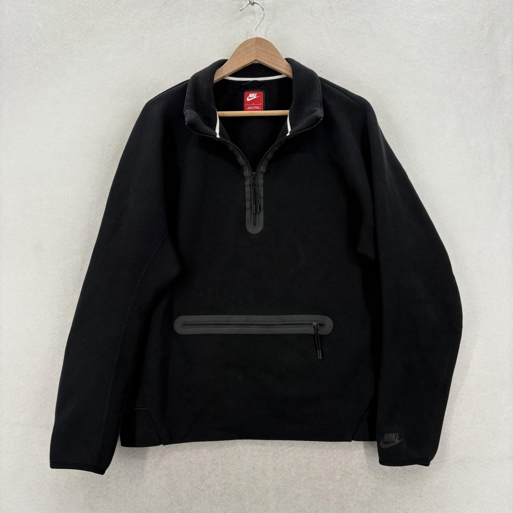 Nike Sportswear Tech Fleece 1/2 Zip Sweatshirt Mens Large Black Pullover Winter